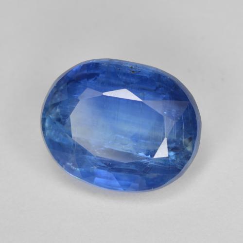 Cianite Blu Navy brillante naturale da 4.48 ct, Taglio ovale, SI