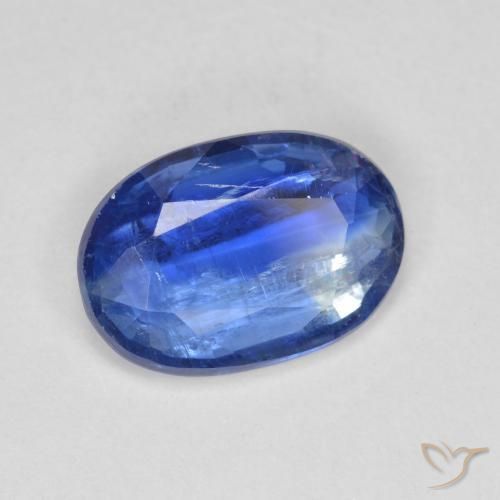Cianite naturale blu da 3,39 ct, taglio ovale, SI-I1