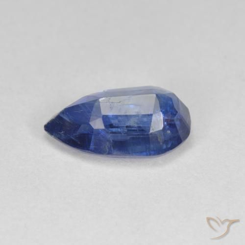 Cianite naturale blu da 2,55 ct, taglio a pera, SI-I1