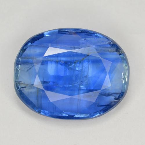Cianite naturale blu da 7,68 ct, taglio ovale, SI-I1