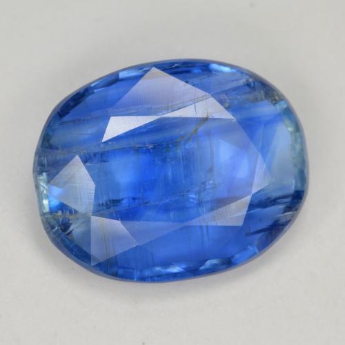 Cianite naturale blu da 7,68 ct, taglio ovale, SI-I1