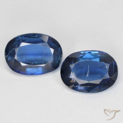 2.86ctw Naturale Blu navy Cianite, Ovale, VS-SI