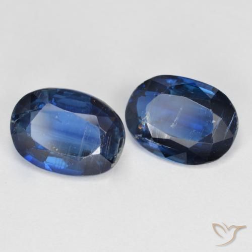Gemme di Cianite Blu navy naturale da 2.86 ct, Ovale, VS-SI