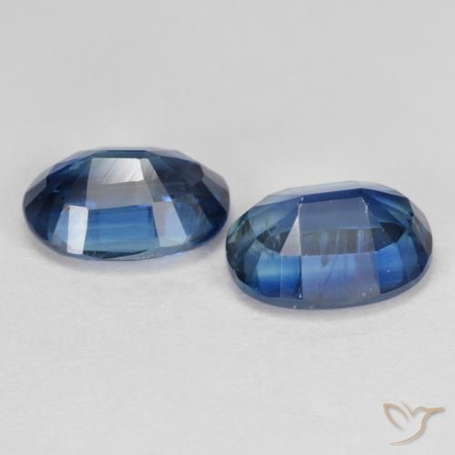 Cianite naturale blu da 3,28 ct, taglio ovale, VS-SI