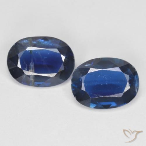 2.65ctw Naturale Blu navy Cianite, Ovale, VS-SI