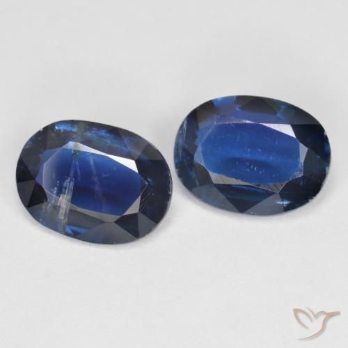 Gemme di Cianite Blu navy naturale da 2.65 ct, Ovale, VS-SI