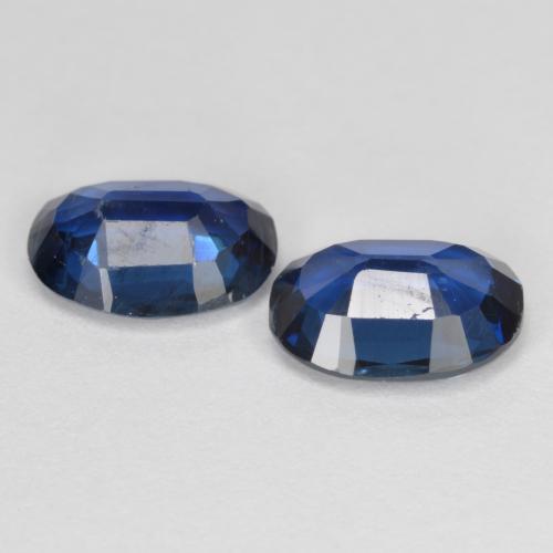 Gemme di cianite blu navy naturale da 2,57 ct, taglio ovale, VS-SI
