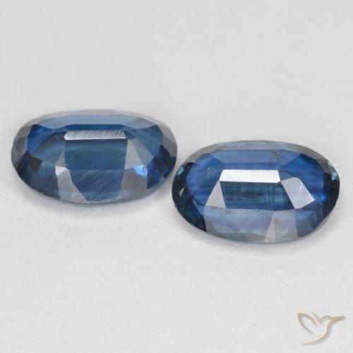 Gemme di Cianite Blu navy naturale da 2.95 ct, Taglio ovale, VS-SI