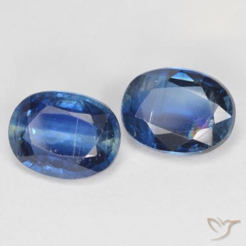 Gemme di Cianite Blu navy naturale da 3.25 ct, Ovale, VS-SI