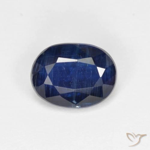 1.61ct Naturale Blu scuro Cianite, Ovale, VS-SI