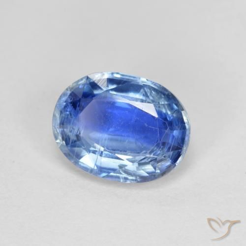 Cianite Blu profondo azzurro naturale da 1.65 ct, Ovale, VS-SI