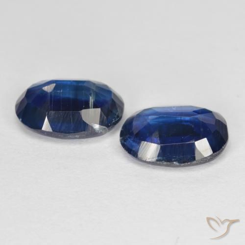 Gemme di Cianite Blu navy naturale da 2.73 ct, Ovale, VS-SI