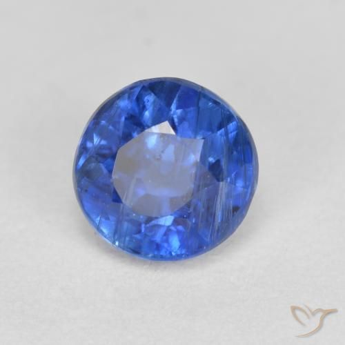 Cianite Blu profondo azzurro naturale da 0.82 ct, Rotondo, SI
