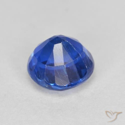 Cianite Blu profondo azzurro naturale da 0.82 ct, Rotondo, SI