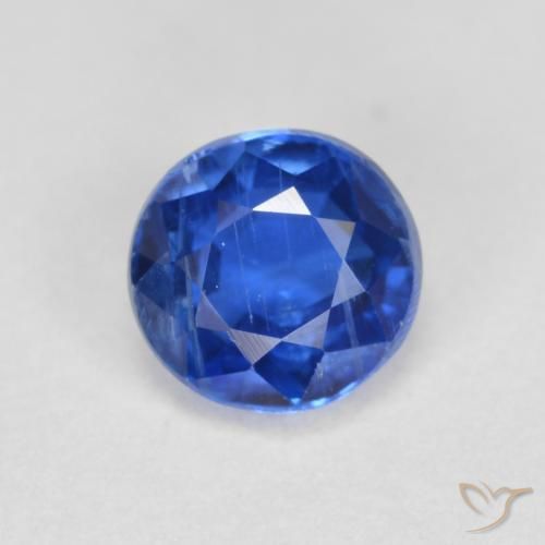 0.75ct Naturale Blu profondo azzurro Cianite, Rotondo, SI