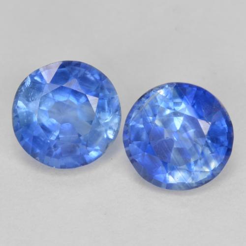 Gemme di Cianite Blu navy chiaro naturale da 1.43 ct, Taglio rotondo, SI