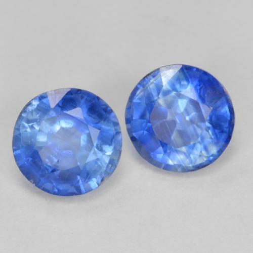 Gemme di Cianite Blu navy chiaro naturale da 1.43 ct, Taglio rotondo, SI