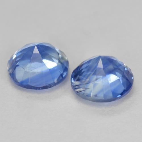 Gemme di Cianite Blu navy chiaro naturale da 1.43 ct, Taglio rotondo, SI