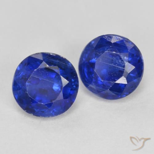 Gemme di Cianite Blu scuro naturale da 1.18 ct, Rotondo, SI