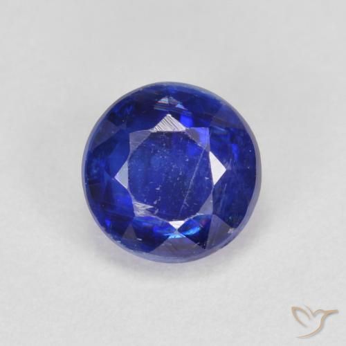 0.83ct Naturale Blu navy Cianite, Rotondo, SI