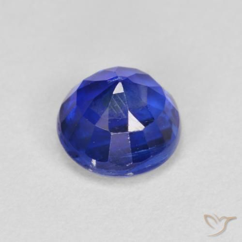 Cianite Blu navy naturale da 0.83 ct, Rotondo, SI