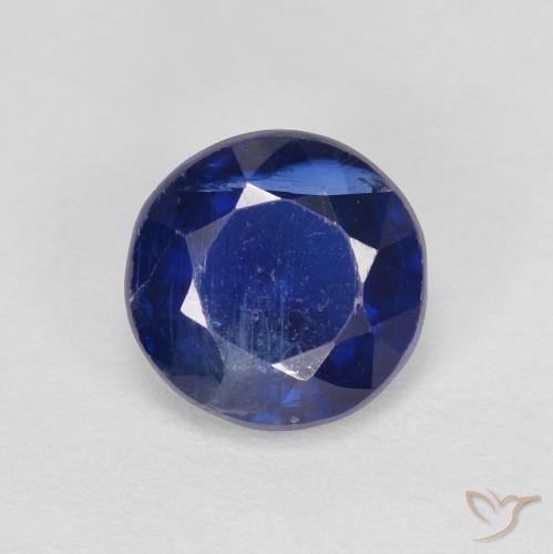 1.67ct Naturale Blu scuro Cianite, Rotondo, SI