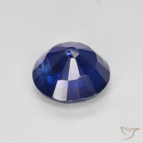 Cianite Blu scuro naturale da 1.67 ct, Rotondo, SI