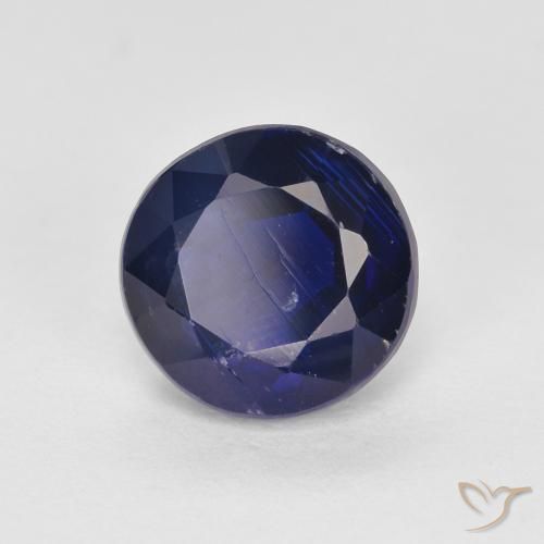 Cianite Blu scuro naturale da 1.70 ct, Rotondo, SI
