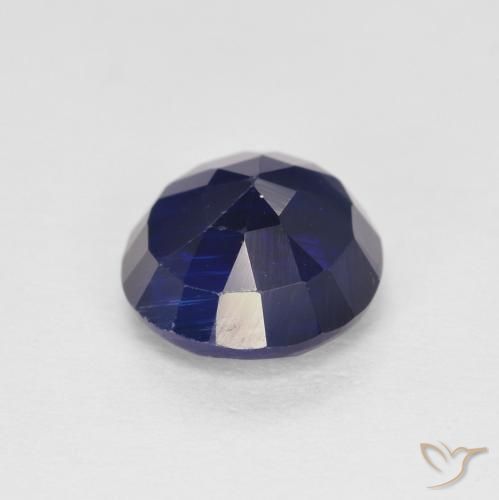 Cianite Blu scuro naturale da 1.70 ct, Rotondo, SI