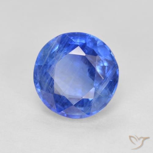 Cianite Blu profondo azzurro naturale da 1.76 ct, Taglio rotondo, SI
