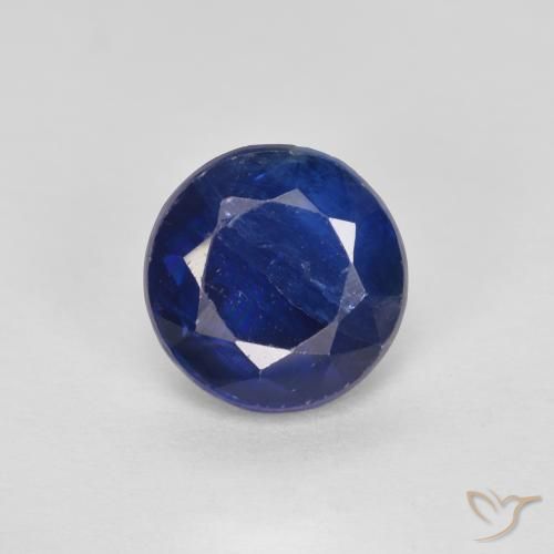 Cianite Blu navy naturale da 1.96 ct, Taglio rotondo, SI
