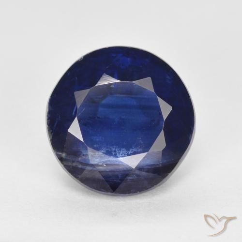 2.72ct Naturale Blu molto profondo Cianite, Rotondo, SI