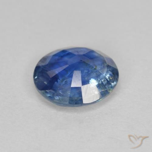 Cianite Blu scuro naturale da 1.25 ct, Taglio rotondo, SI-I1