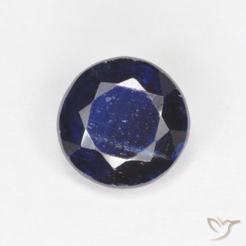 1.72ct Naturale Blu scuro Cianite, Rotondo, SI-I1