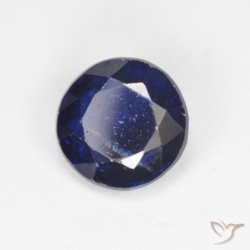 Cianite Blu scuro naturale da 1.72 ct, Rotondo, SI-I1