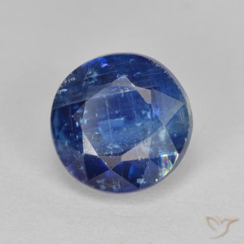 Cianite Blu scuro naturale da 2.90 ct, Rotondo, SI