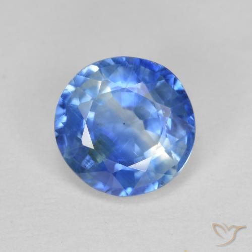 1.53ct Naturale Blu navy chiaro Cianite, Rotondo, SI