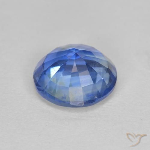 Cianite Blu navy chiaro naturale da 1.53 ct, Rotondo, SI