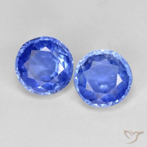 2.18ctw Naturale Blu navy chiaro Cianite, Rotondo, SI-I1, Photo A