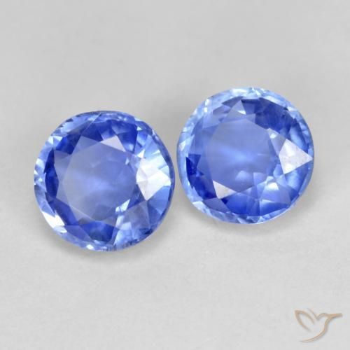 Gemme di Cianite Blu navy chiaro naturale da 2.18 ct, Rotondo, SI-I1