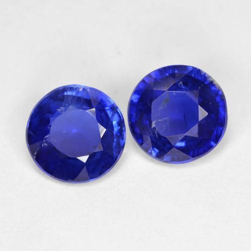 Cianite naturale blu da 1,85 ct, taglio rotondo, SI