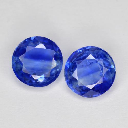 Gemme di Cianite Blu intenso naturale da 2.03 ct, Taglio rotondo, SI