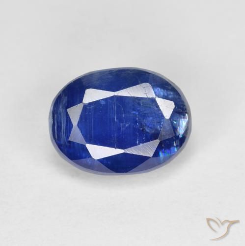 2.04ct Naturale Blu scuro Cianite, Ovale, SI