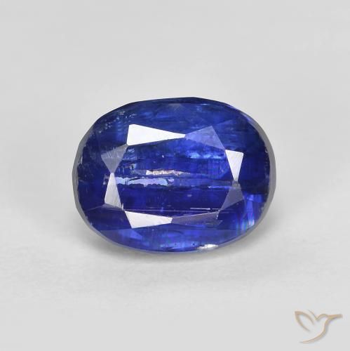 2.18ct Naturale Blu Navy Intenso Cianite, Ovale, SI