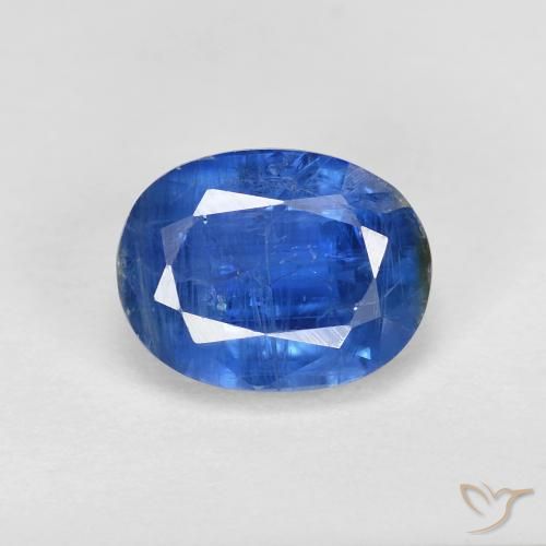 2.07ct Naturale Blu scuro Cianite, Ovale, SI