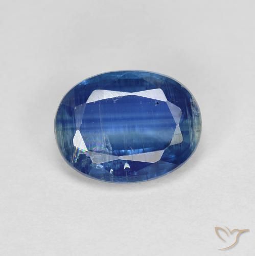 1.55ct Naturale Blu navy Cianite, Ovale, SI