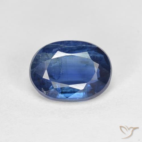 1.57ct Naturale Blu scuro Cianite, Ovale, SI