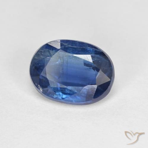 Cianite Blu scuro naturale da 1.57 ct, Ovale, SI