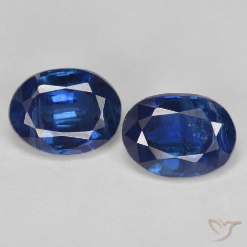 3.24ctw Naturale Blu scuro Cianite, Ovale, SI