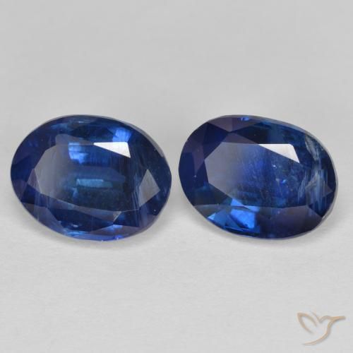 Gemme di Cianite Blu scuro naturale da 3.24 ct, Ovale, SI